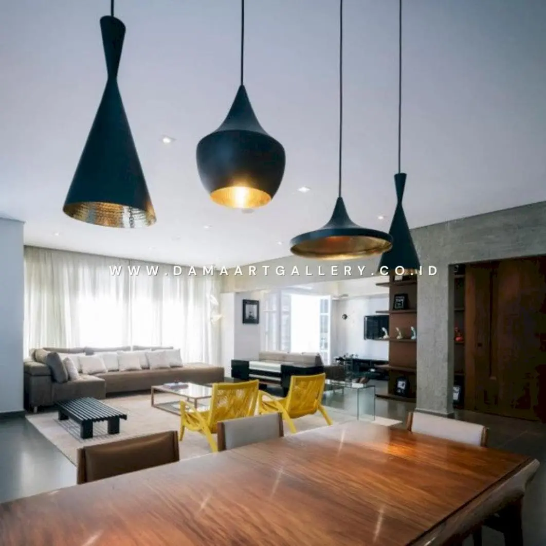 Lampu gantung Kuningan Black Gold